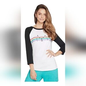 SKECHERS BOB'S THREE QUARTER SLEEVE TSHIRT